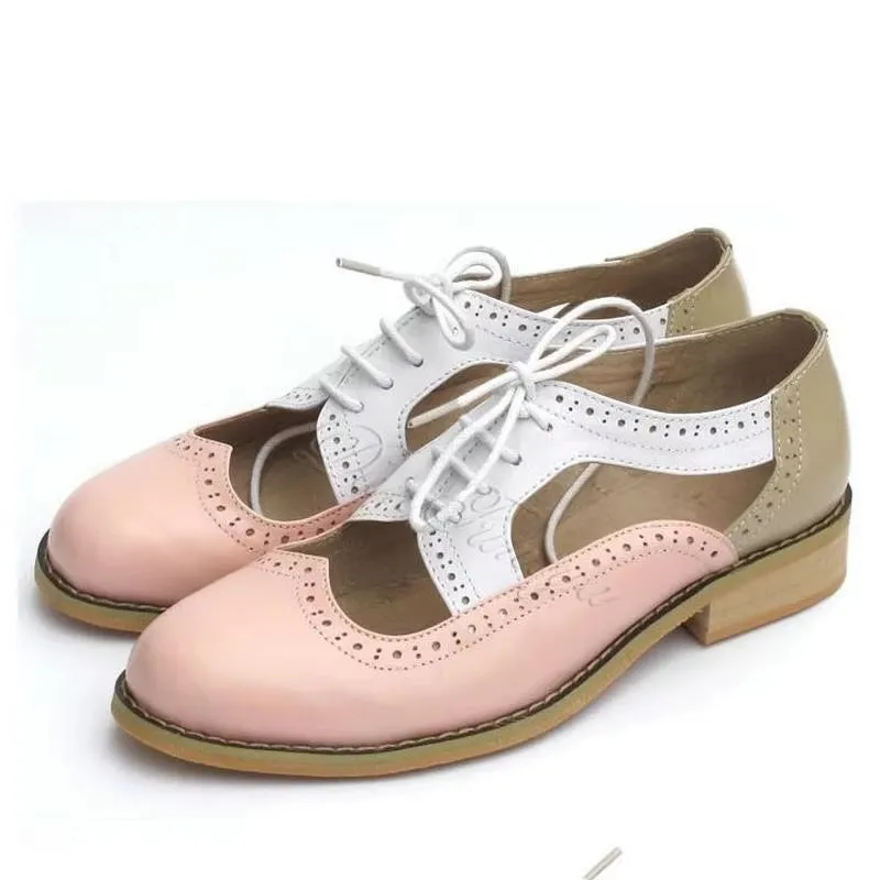 Arwen Handmade Cut Out Oxford Brogue Shoes