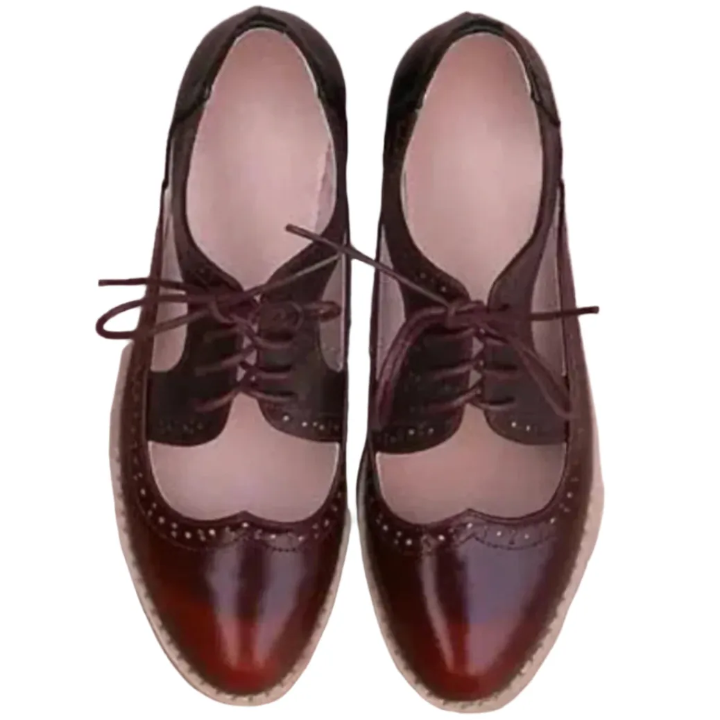 Arwen Handmade Cut Out Oxford Brogue Shoes