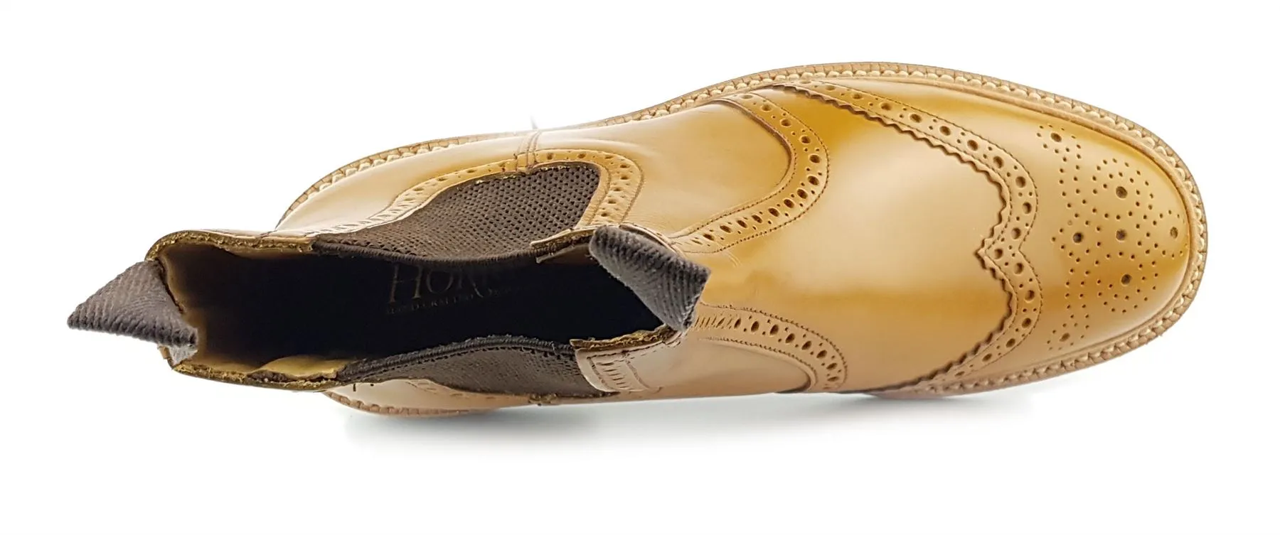 Charles Horrel England CH2008 Brogue Leather Welted Mens Chelsea Commando Boots