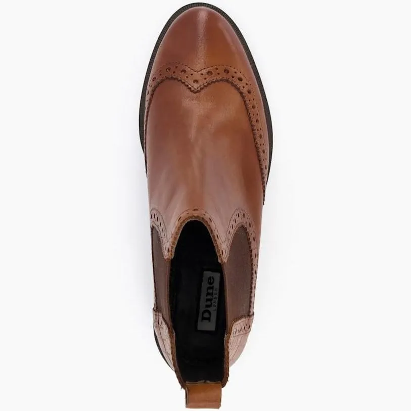 Dune Quest Brogue Detail Chelsea Boot