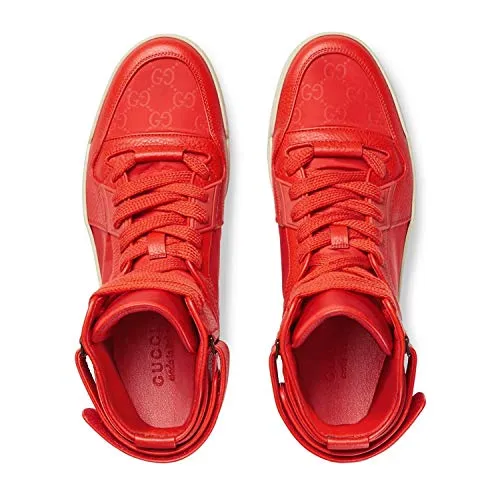 Gucci Men's Basketball High-Top Sneaker, Dusk Red 409766