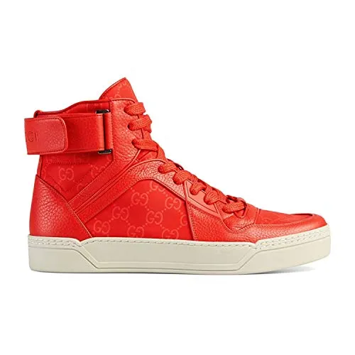 Gucci Men's Basketball High-Top Sneaker, Dusk Red 409766