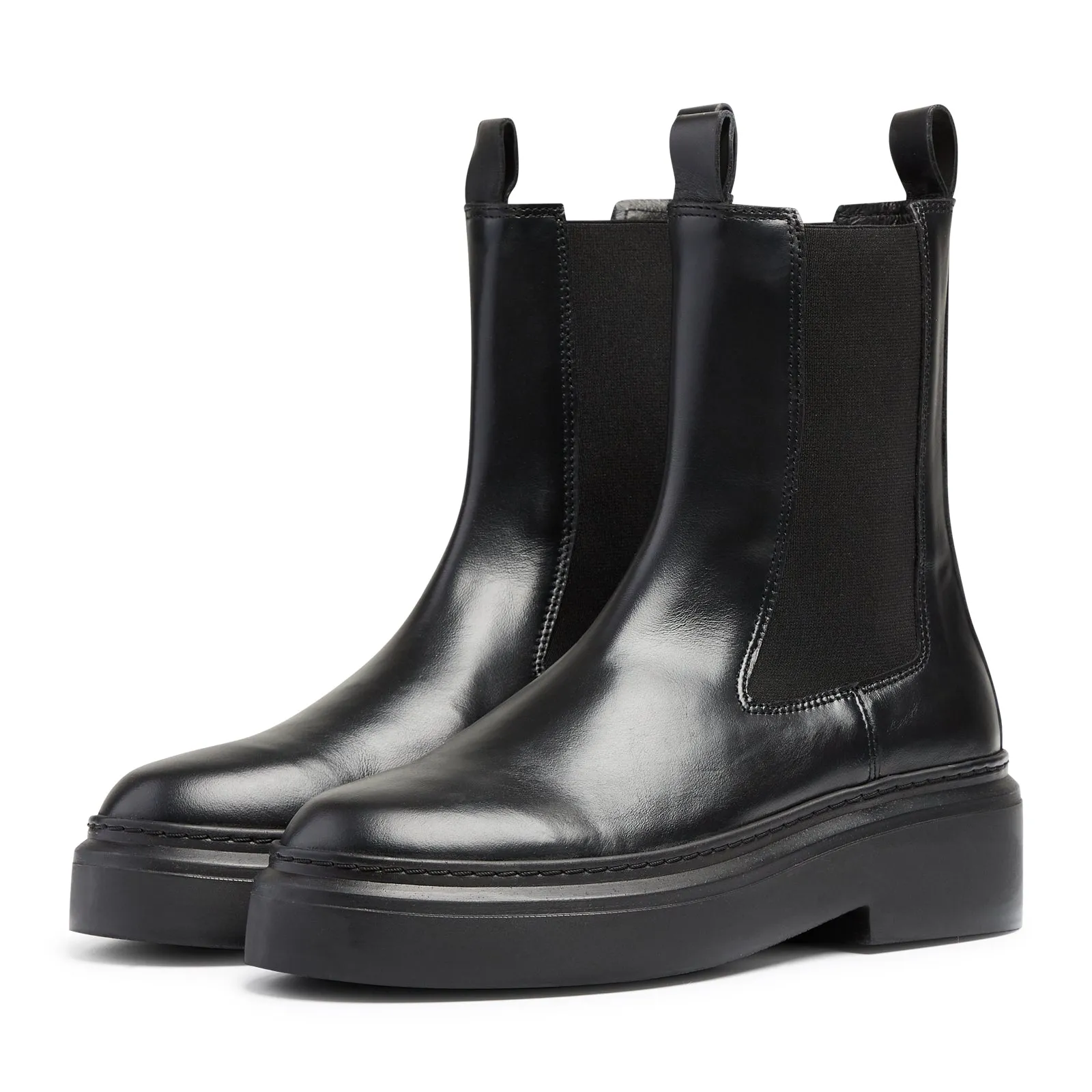 June Chelsea - Black Leather / Black Sole