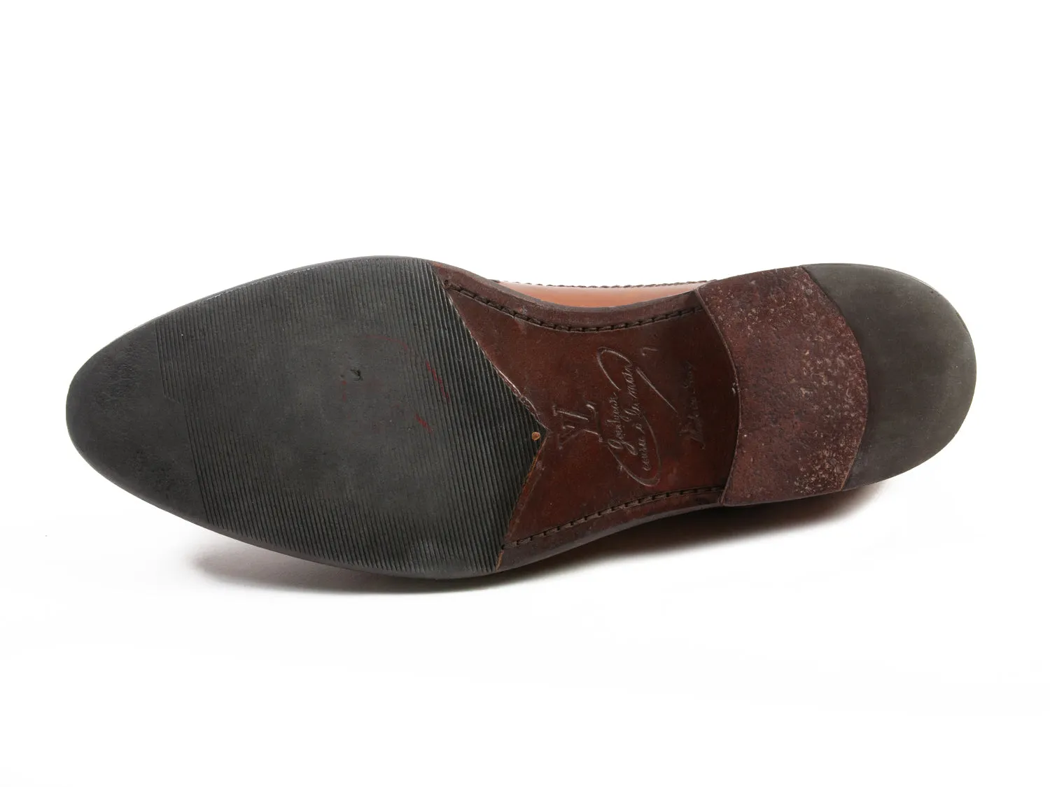 Louis Vuitton Brown Leather Cap Toe Oxford Shoes