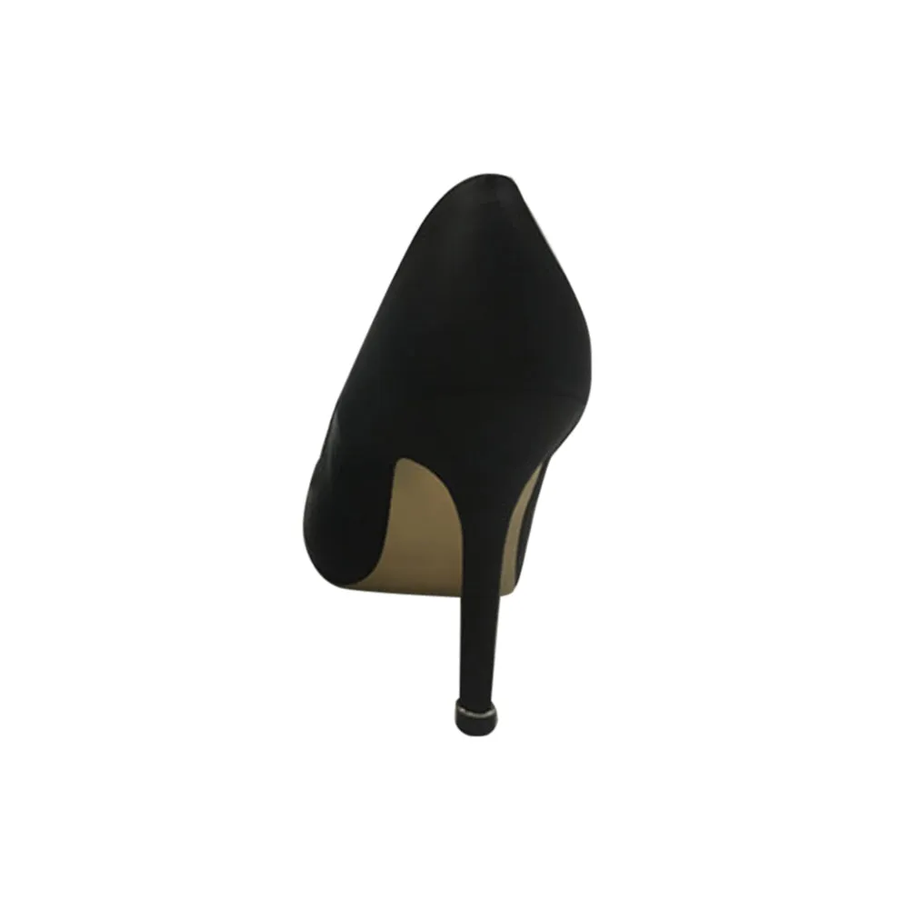 MIRKO Diamante Embellished Satin High Heel Pumps - 10cm