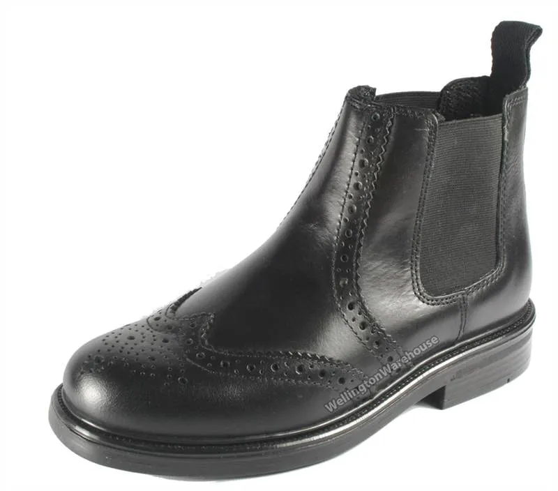 Oaktrak Kids Appleby Leather Brogue Chelsea Dealer Boots