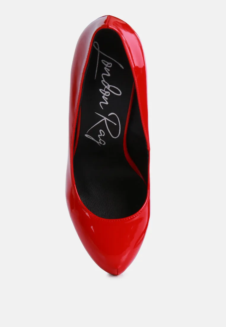 pismis patent faux leather stiletto pumps