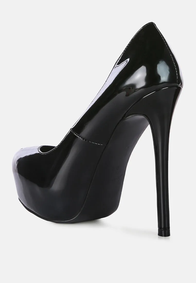 pismis patent faux leather stiletto pumps
