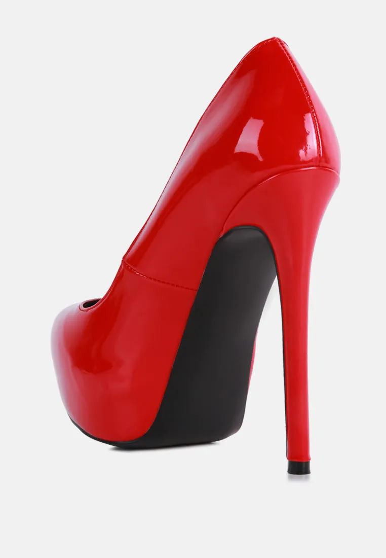 pismis patent faux leather stiletto pumps