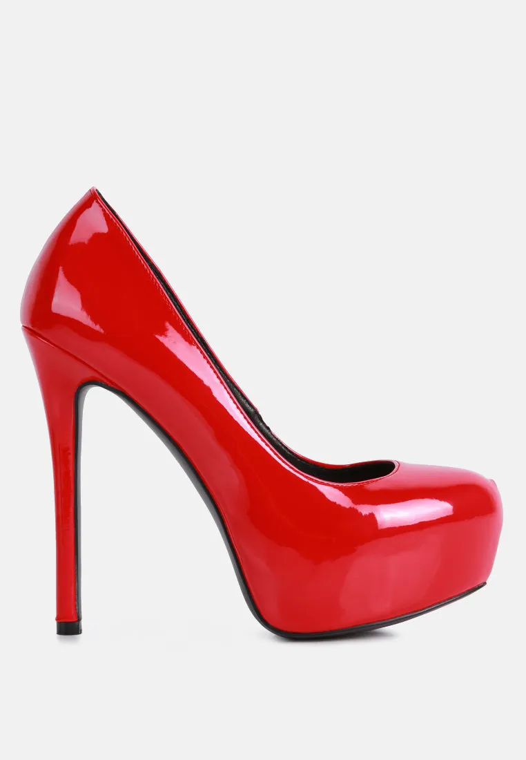 pismis patent faux leather stiletto pumps