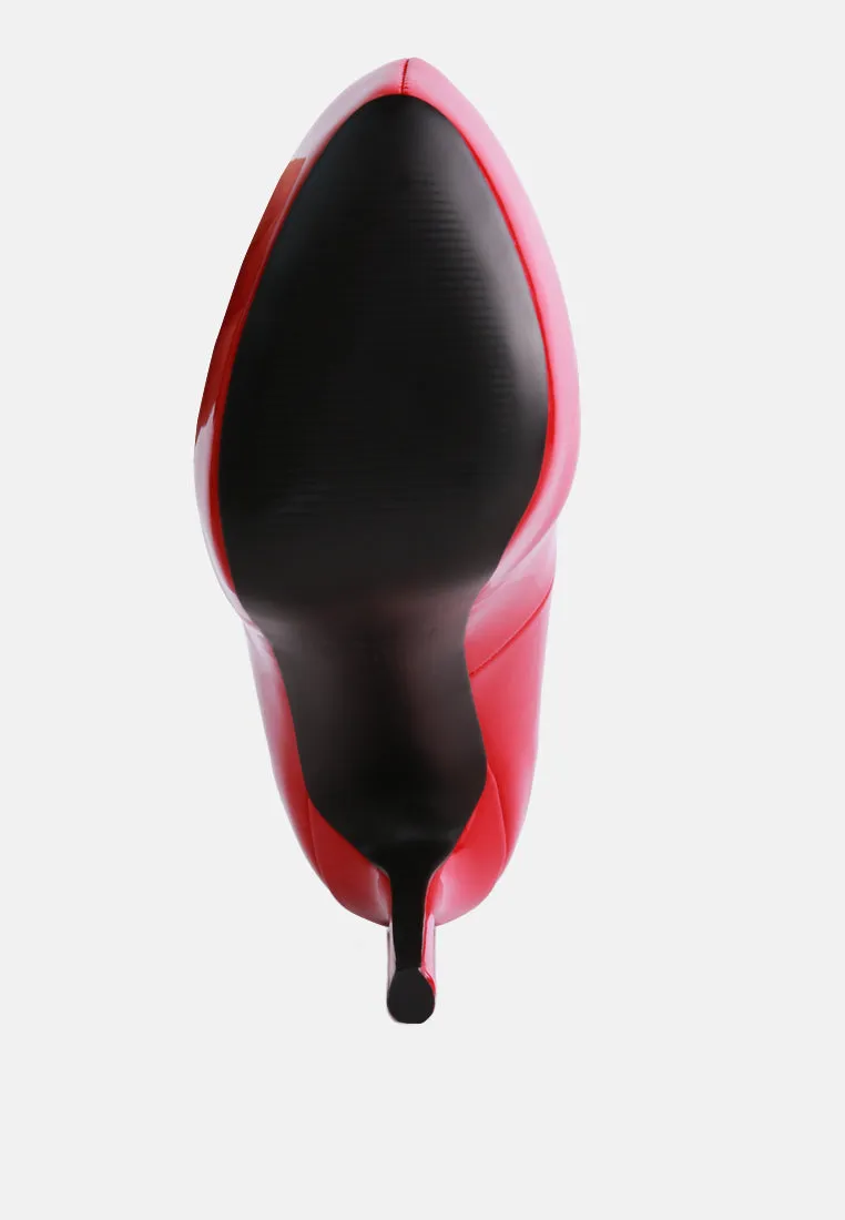 pismis patent faux leather stiletto pumps
