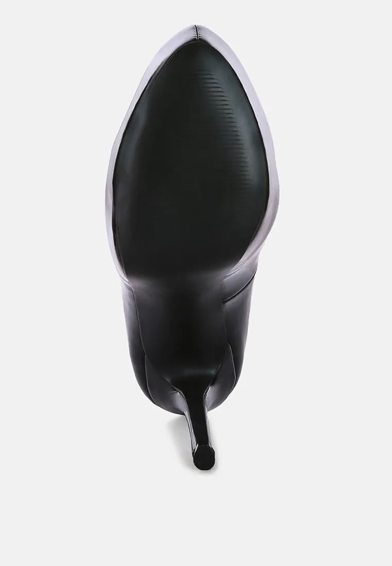 pismis patent faux leather stiletto pumps