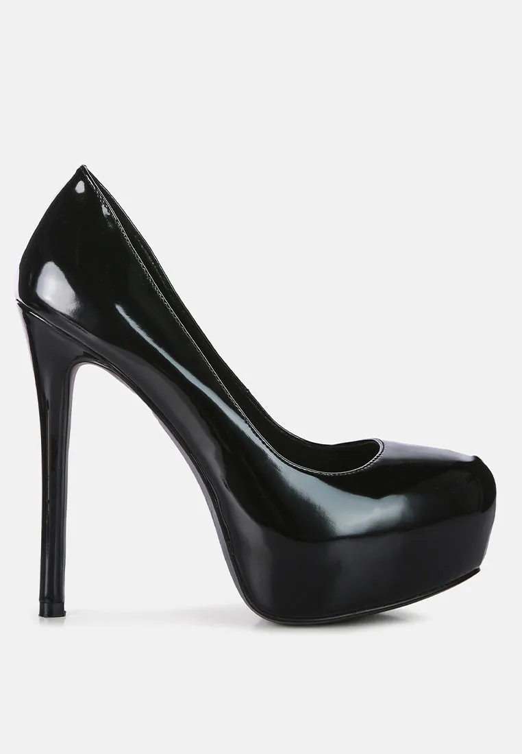 pismis patent faux leather stiletto pumps