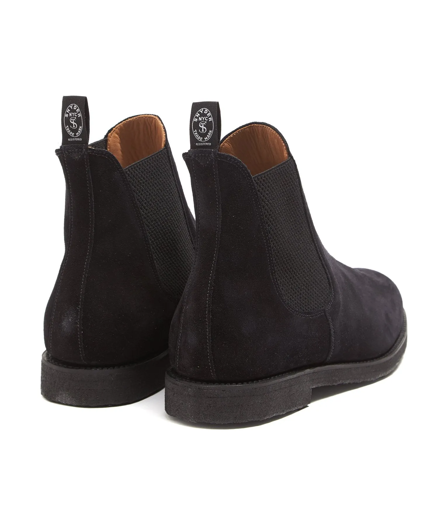 Sanders Chelsea Boots in Black Suede