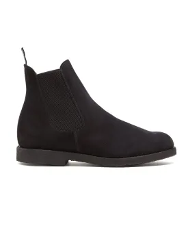 Sanders Chelsea Boots in Black Suede