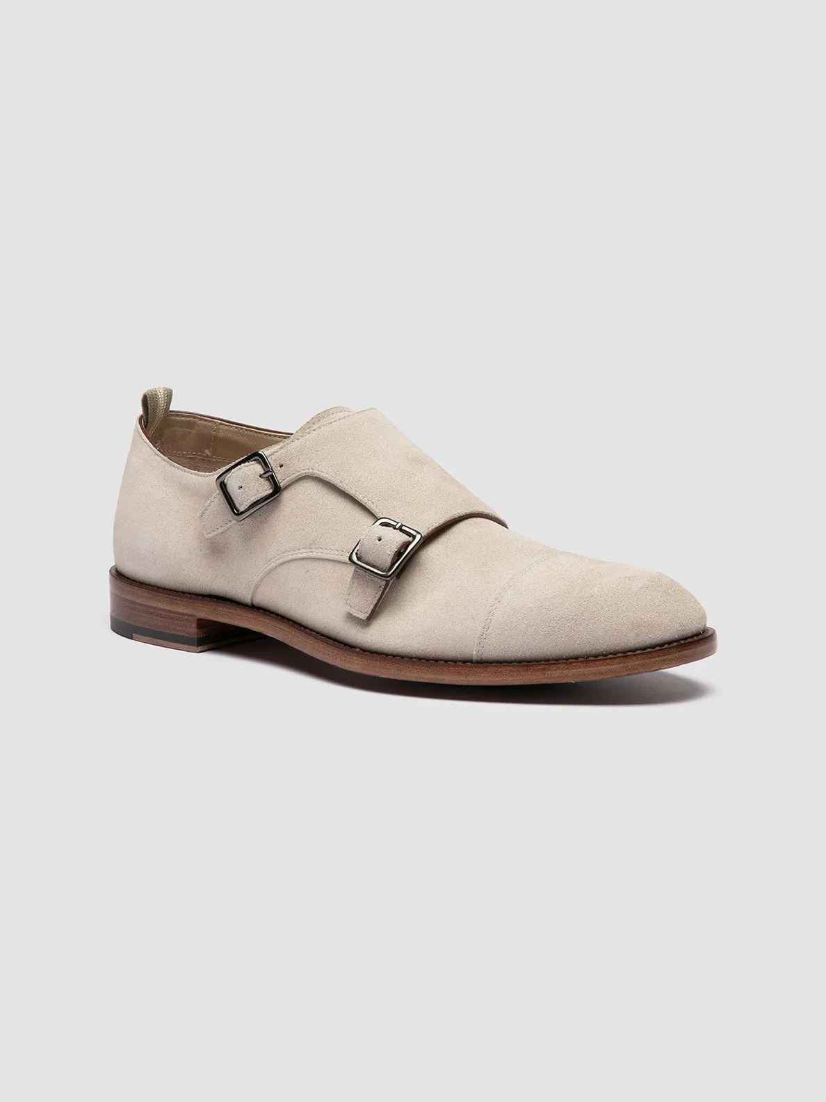 SIGNATURE 004 - Ivory Suede Monk Shoes